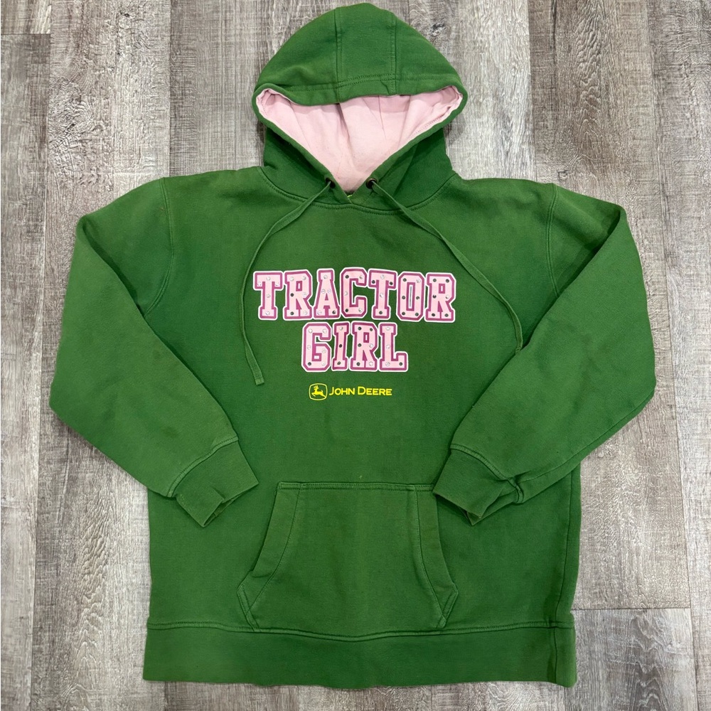 John Deere Green and Pink Hoodie